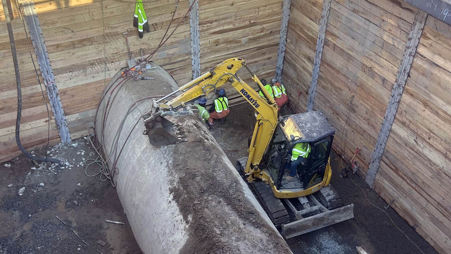 C. B. Utility Shoring work