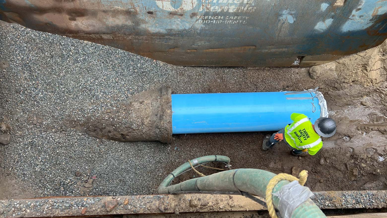 C. B. Utility water main work